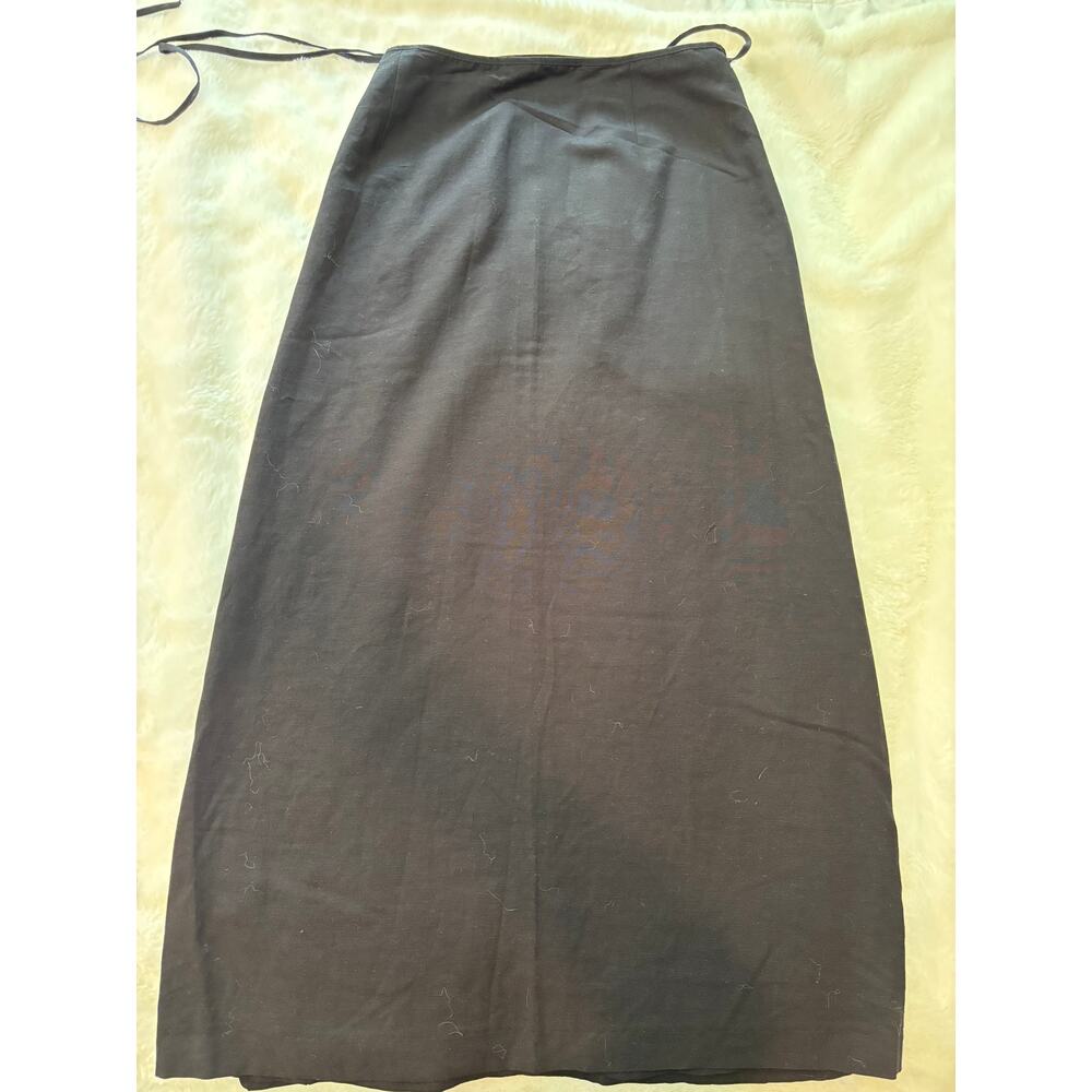 Zara Black Midi Wrap Skirt